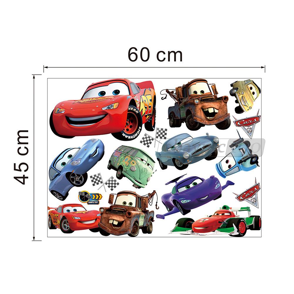 Large Disney Cars Wall Stickers Boys Lightning Mcqueen Kids Bedroom Racing Cars Lighting Mcqueen Wall Decals Sticker Kids Nursery Room Decor Vinyl