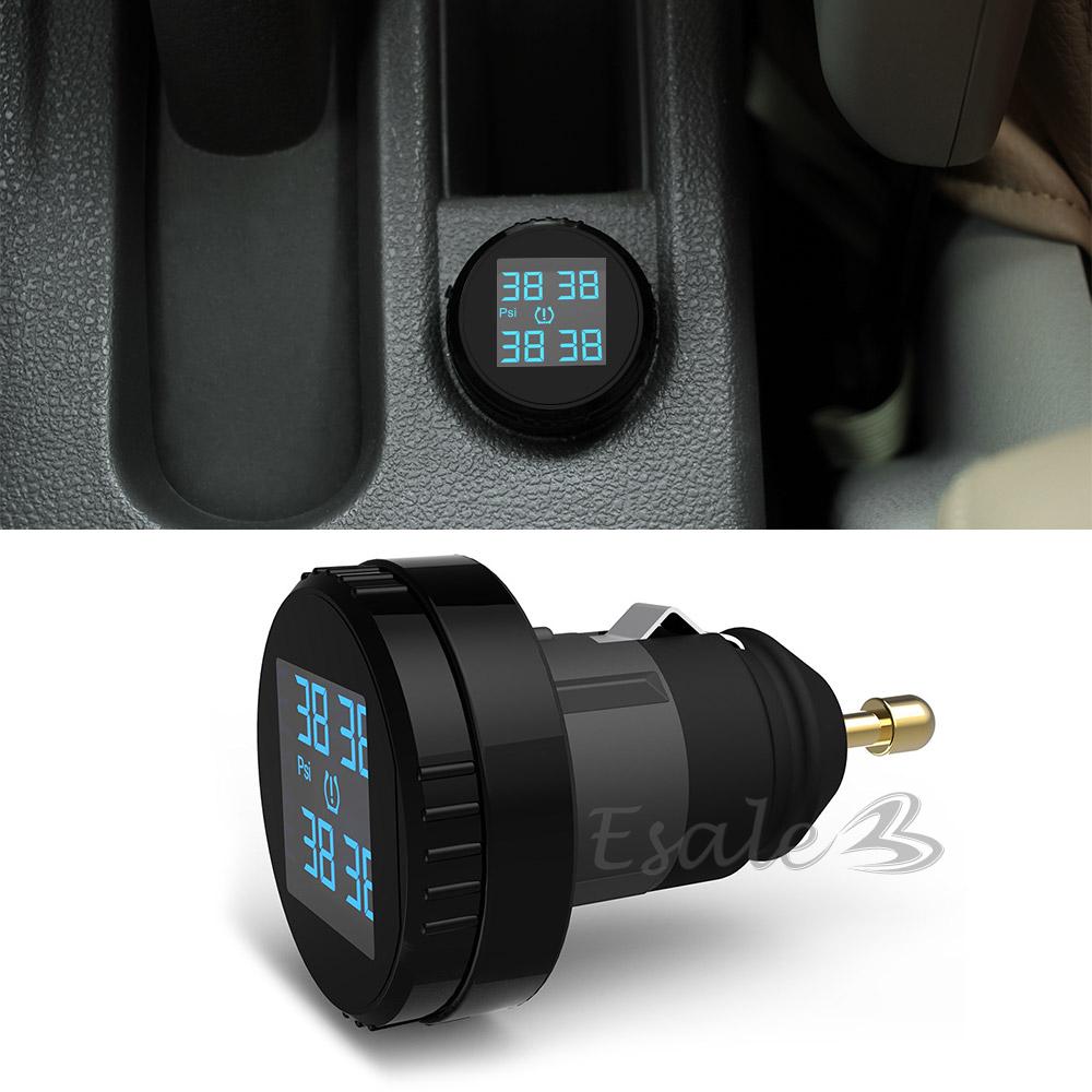 carchet tpms tyre pressure monitoring system with cigarette lighter with 4 external sensors 